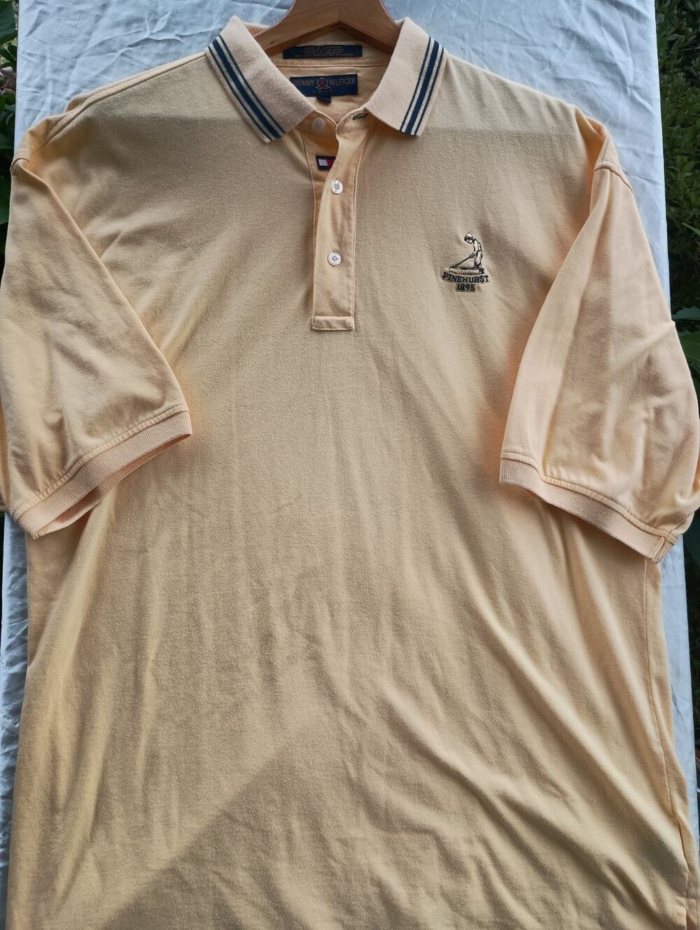 Tommy Hilfiger Golf - Size L Yellow Polo 1895 Pinehurst Nice Design Soft